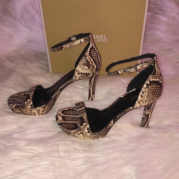 MICHAEL by Michael Kors snakeskin strapping heels - Picture 4 of 9
